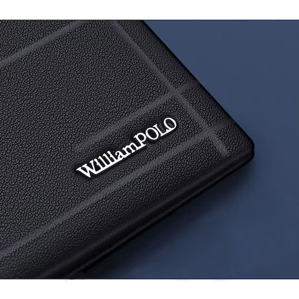 WILLIAMPOLO Luxury Light Genuine Cow Leather Black Short Wallets