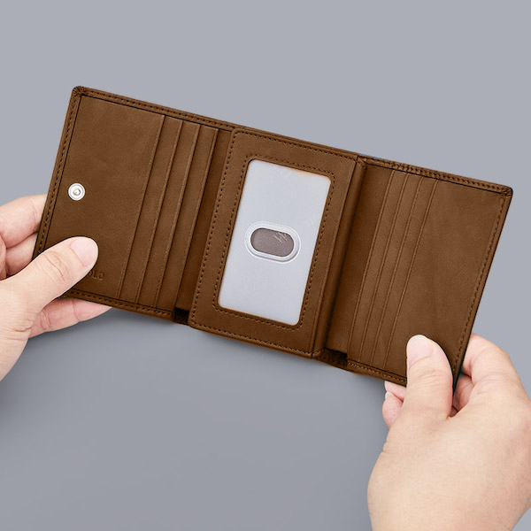 WILLIAMPOLO Luxury Retro Exquisite Casual Leather Khaki Short Wallets