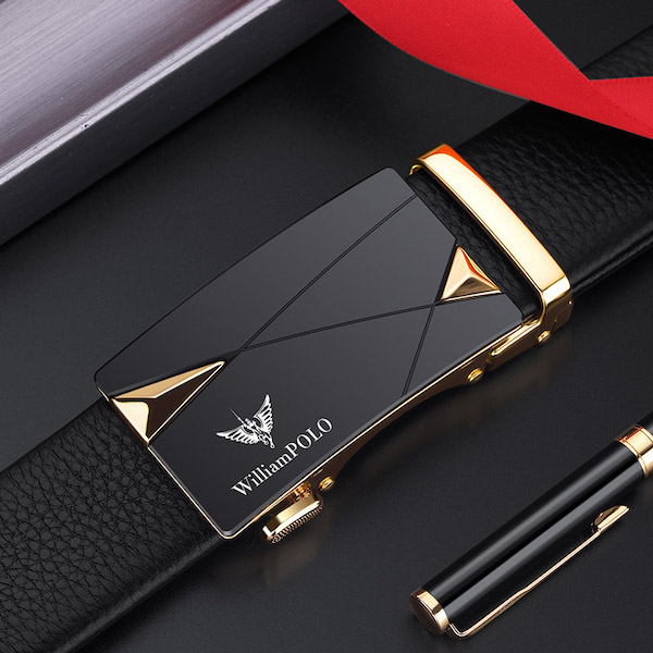 WILLIAMPOLO Latest Luxury Business Men Cowhide Aut...