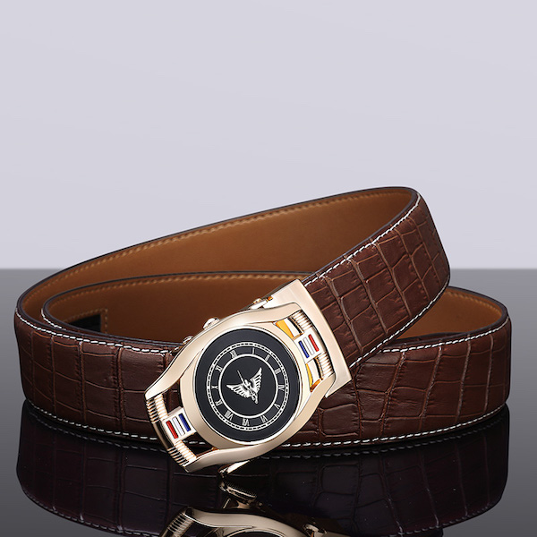 WILLIAMPOLO Luxury Men's Pure Cowhide Automatic Ci...