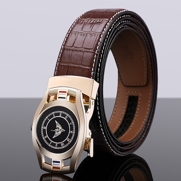 WILLIAMPOLO Luxury Men's Pure Cowhide Automatic Ci...