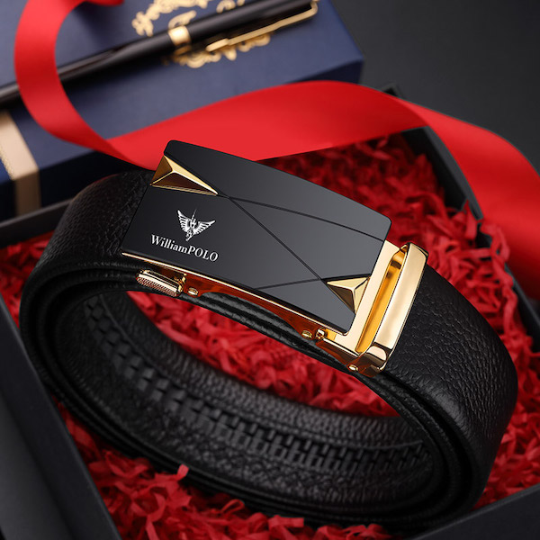 WILLIAMPOLO Latest Luxury Business Men Cowhide Aut...