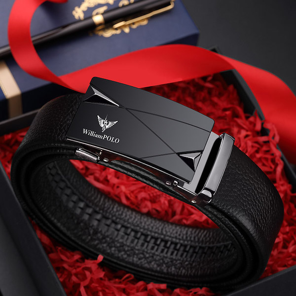 WILLIAMPOLO Latest Luxury Business Men Cowhide Aut...